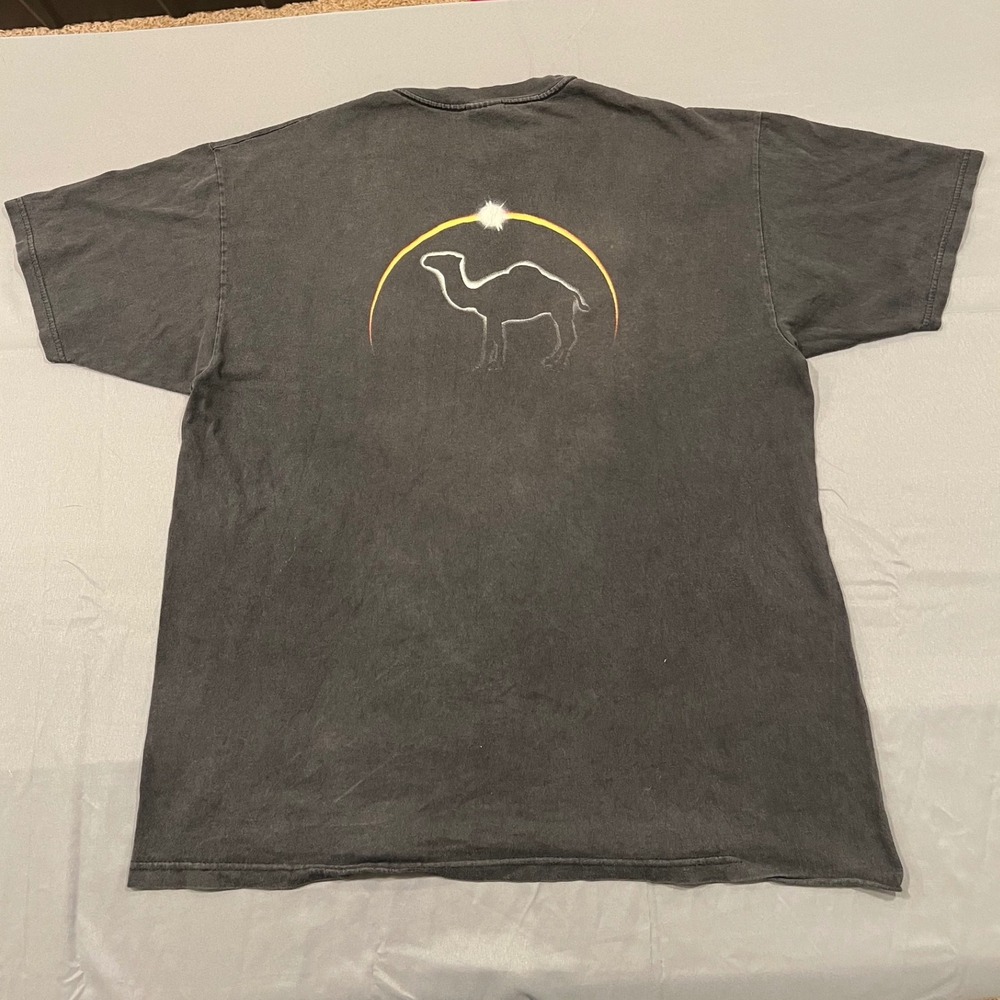 Vintage 90s Camel Cigarettes Pocket T-Shirt XL Hanes Heavyweight Faded Black Tee